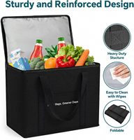 Sac isotherme pliable en toile non tissée imperméable avec logo, en aluminium, pour pique-nique et livraison de nourriture