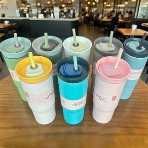 แก้วเก็บความร้อน DD4415 ขนาด 24 ออนซ์ ทำจากสแตนเลสสตีล พร้อมหลอดดูด เก็บอุณหภูมิได้นาน 12-24 ชั่วโมง เป็นมิตรกับสิ่งแวดล้อม รับสกรีนโลโก้ - Product Image 2