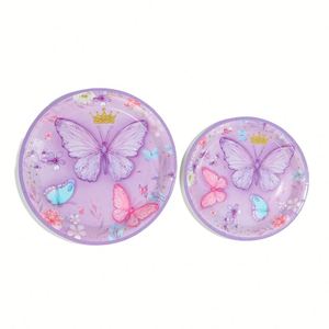 Juego de Vajilla de Mariposas para Fiesta de Cumpleaños al por Mayor, Kit de Artículos para Fiesta de Mariposas que Incluye Platos, Servilletas y Vasos - Product Image 2