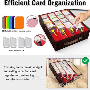 Wooden <b>Card</b> Deck Case Rectangle Brown Solid Color Standing Type Storage Box For <b>Playing</b> <b>Cards</b> Organizer - Product Image 5