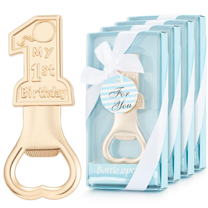 Ouvre-bouteille pour fête de 1er anniversaire, souvenirs pour nouveau-né, cadeaux pour la première fête prénatale, cadeaux de baptême, ouvre-bouteilles numérotés - Product Image 1