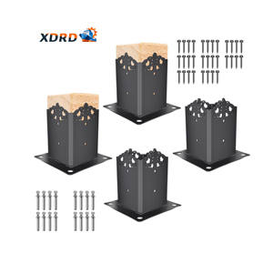 Wholesale Price Best Seller Carbon Steel Durable Powder Coated 2mm Coating Thickness Fence <strong>Post</strong> Anchor 4x4 Pergola <strong>Brackets</strong> 10ft - Product Image 2