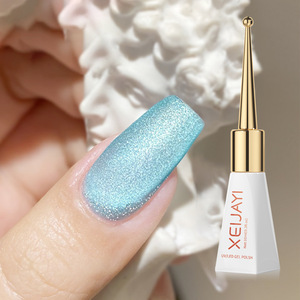 Chất lượng cao 10ml màu xanh Cat Eye Nail Gel sang trọng 9D từ UV Gel Led nhãn hiệu riêng bán buôn lâu dài keo cho DIY - Product Image 3