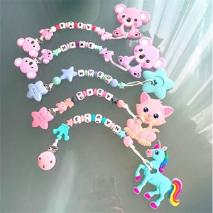 Cadena para chupete DIY de gran venta, sujetachupetes de silicona hechos a mano, clip para chupete personalizado con diseño de animales - Product Image 6
