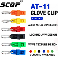 Clip de ceinture pour gants de travail SCQP, en alliage métallique, à mâchoire de verrouillage, antidérapant, en plastique multicolore, pour travaux de construction et d'entrepôt