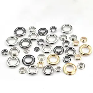 Customized Size Brass Garment Accessories Eyelets Grommets With Eyelet Metal For Garment Leather Cloth Shoes Bag Handbag