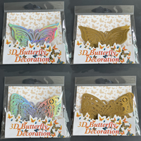 Bestseller 12 Stück/Set Schmetterling Kuchendekoration Gold Silber 3D Schmetterlinge Wandaufkleber Hochzeit Party Tortendeko Zubehör