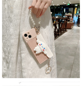 Funda de piel sintética con bolsillo trasero para móvil, billetera de calidad con cordón, para <span class=keywords><strong>Iphone</strong></span> <span class=keywords><strong>14</strong></span>, 13, 12 series - Product Image 4