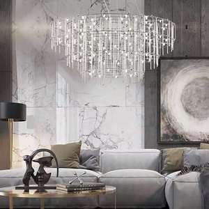 Lampe suspendue en acier inoxydable au prix <span class=keywords><strong>d</strong></span>'usine, lustre moderne, luminaires pour salle à manger, chambre à coucher, salon, éclairage LED - Product Image 6