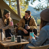 Tasse à café/thé mini Yerba Mate isotherme à double paroi en acier inoxydable 304 de 5,8 oz avec paille, idéale pour le camping – Nouveauté très demandée