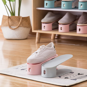 Simple Shoe Rack With Storage <b>Shelf</b> Space Saving Design For Home Use <b>White</b> Gray Pink Blue Color Options - Product Image 2