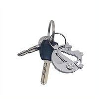 Couteau pliant multifonctionnel EDC pour le camping en plein air, la défense personnelle, en acier au carbone, avec clé à molette et porte-monnaie, portable