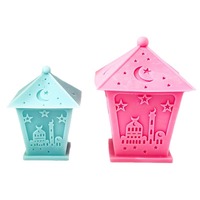 Ys Art 1Pc Ramadan lanterne bougie faisant moule islamique musulman lanterne Silicone moule pour Eid Mubarak Ramadan lampe décor