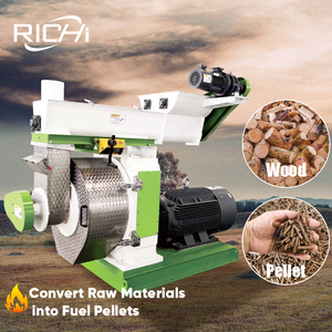 RICHI Holzpelletmaschinen Hartholz CE-Zertifizierung 3-4t/h Biomasse-Brennholz-Pelletiermaschine - Product Image 1