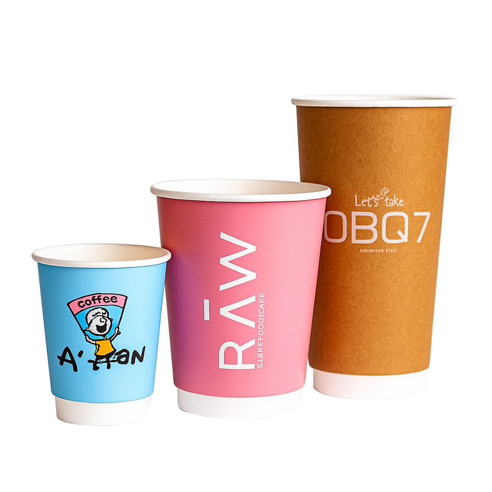 Custom Printed Paper Cup With Lid Disposable 8oz Coffee Tea Cup Eco Friendly Paper Cup for Hot Drinks Party Packaging
