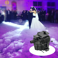 Machine à brouillard professionnel 3500W à faible hauteur de projection, générateur de fumée à glace sèche sans résidu pour effets de scène de mariage dans le nuage