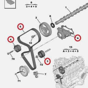 Bomba de Agua para Peugeot, Citroën, Ford, Mazda, MINI, Volvo 1609417680 1201K8 1201G9 1201G1 9654514780 1232179 1313842 - Product Image 3