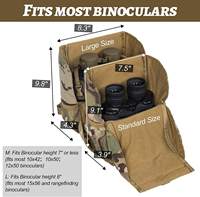 Sac de rangement pour jumelles avec housse de pluie, design innovant, nylon 500D camouflage, harnais pour jumelles, sac de taille pour l'extérieur