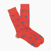 Chaussettes classiques classiques personnalisées requin homme d'affaires de bureau bleu bambou