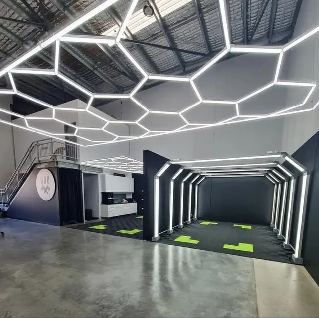 HanYin Hexagonal Led Ceiling Etl Easy Installation Fast Delivery Cold White Car Beauty Hexagonal Led Light