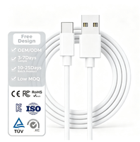 Câble de charge USB Type C OEM certifié CE ROHS, en PVC injecté, vente en gros à prix abordable, charge rapide pour téléphone portable et tablette