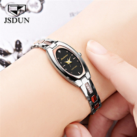 Montre à quartz JSDUN 6531, fabrication directe d'usine, diamants lumineux, étanche, mouvement japonais, acier inoxydable