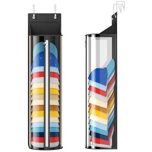 ที่แขวนหมวกแบบแขวนประตูพร้อมช่องใส PVC สำหรับเก็บหมวกเบสบอล ป้องกันฝุ่น สำหรับตู้เสื้อผ้า - Product Image 1