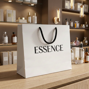 Custom Pink Paper Shopping <b>Bags</b> Flat Handles Luxury Style Recyclable Art Paper Standard <b>Bag</b> Offset Printing Your Logo Gift <b>Craft</b> - Product Image 1