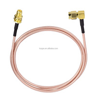 Kabel RFJumper Pasokan Pabrik, Jack N Female ke TS9 Lurus Berlapis Emas, Perakitan Kabel Pigtail RG316