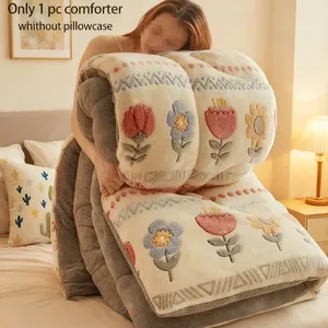 <span class=keywords><strong>Couette</strong></span> Moderne en Flanelle de Lait à Motif Floral, Douce <span class=keywords><strong>et</strong></span> <span class=keywords><strong>Chaude</strong></span> pour l'Hiver, Vente en Gros Usine, Utilisation Maison <span class=keywords><strong>et</strong></span> Hôtel, Lavable en Machine - Product Image 6