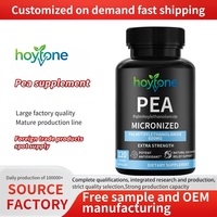 Capsules de PEA (Palmitoyl Éthanolamide) 600mg Micronisé 99% HPCL à Marque Blanche OEM pour le Soutien du Système Nerveux et la Santé Antioxydante