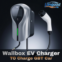 Longood 2026 GBT AC EV Wallbox Charger 7KW -11KW- 22KW 220V-380V WiFi APP 4G Écran LED OCPP Charge Rapide