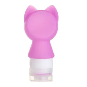 Customized color cat shape 60ml silicone material cute mini easy to carry cosmetic travel bottle packing bottle