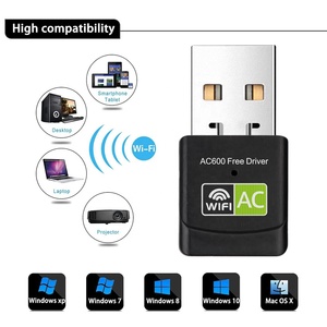 Doonjiey 2,4 GHz 5GHz 600Mbps Mini computadora inalámbrica tarjeta de red USB receptor adaptador WiFi antena WiFi de banda Dual 802.11ac - Product Image 2
