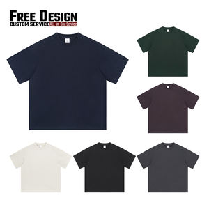 Camiseta de Hombre de Alta Calidad, 275g, con Parches en los Hombros, Costura Invisible Especial, 100% Algodón, Estampada, Estilo Casual, Talla Grande - Product Image 3