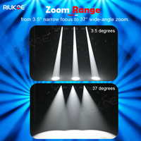 Projecteur de scène à tête mobile LED 330W DMX512 avec système de mélange de couleurs linéaire CMY+CTO pour éclairage d'événements, clubs, fêtes, concerts, discothèques et mariages