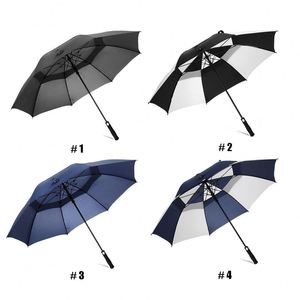 Promotional Gift Manual Adults Double Layer Golf <b>Umbrella</b> Pongee UV Resistant 97cm Open Diameter Extra <b>Large</b> Straight Handle - Product Image 2