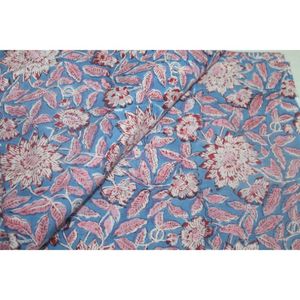 Indian Authentic Handmade Lightweight Block Print Fabric for Clothing Quilt Scarf Dress Curtain & Cover Materials - Product Image 2