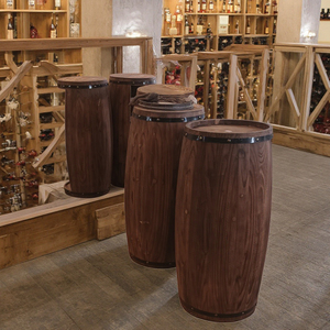 Elegante Barile di Quercia Antica <span class=keywords><strong>Portabottiglie</strong></span> Elegante in Legno Cantina di Vini per Vino Rosso Cantine Bar & Decorazioni di Festa - Product Image 6