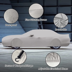 Fundas para Autos Dodge Challenger, de Terciopelo Elástico, Protección contra el Polvo, para Garaje Subterráneo o Exhibición - Product Image 3