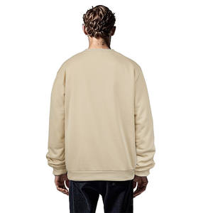 Sudadera de Cuello Redondo para Hombre, Color Sólido, Tejida, Manga Larga, con Bolsillo, Corte Informal, Blanca, Talla M - Product Image 5