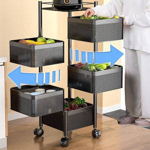 Carrito Organizador Giratorio Multifuncional con Ruedas para Cocina, Almacenamiento de Frutas y Verduras, OEM - Product Image 4