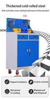 Caja de Herramientas de Acero Laminado en Frío con Ruedas, Gabinete de Herramientas con Kit de Reparación Completo, Cajón de Almacenamiento Eficiente para Taller, Garaje y Reparación de Automóviles