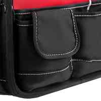 Sac à outils robuste pour électriciens Kit de travail ouvert haut souple 16 pouces constructeur fourre-tout pliable stockage outil organisateur