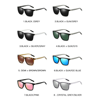 STORY 0733 Lunettes de soleil polarisées en aluminium et magnésium de haute qualité pour hommes, style classique carré, pour la conduite, le cyclisme en extérieur, protection UV