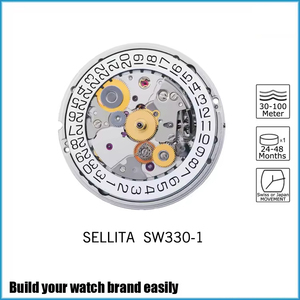 Movimiento Sellita SW330-1, Mecánico Automático, Función GMT de Doble Hora, 28800 BPH, <span class=keywords><strong>25</strong></span> Joyas, Compatible con Piezas de Reloj ETA 2893-2 - Product Image 2