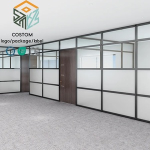 SZMK 2026 – Système de cloisons modulaires modernes sans cadre, insonorisées, pour bureaux, avec panneaux en alliage d'aluminium - Product Image 1