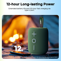 Speaker Portabel Tribit StormBox Mini+ dengan Lampu LED RGB Mini, Tahan Air IPX7 untuk Pesta Luar Ruangan dan Penggunaan di Rumah