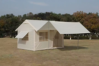 Tente gonflable double couche portable de luxe pour camping familial en plein air, 8,75 m², imperméable, avec colonnes d'air en toile, pour toutes les saisons, installation rapide