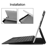 Ensemble en cuir PU d'étui pour tablette + kit de clavier pour Microsoft Surface Pro X/8/9/10/11 accessoires pour tablette/ordinateur portable